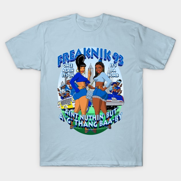 Freaknik 1993 G Thang Blue Colorway T-Shirt by Epps Art
